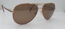 Vintage Giorgio Di Marco GDM 467 Brown Gold Pilot Metal Sunglasses Frames Italy
