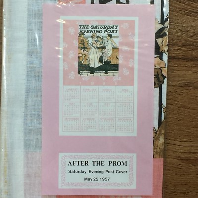 Vtg Norman Rockwell Saturday Evening Post 1995 Fabric Calendar After The Prom