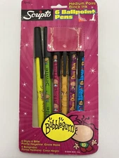Scripto “Bubblegum” Set of 6 Ballpoint Pens Vintage 2000 NEW