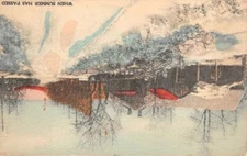 WHEN SUMMER HAS PASSED JAPAN WATERCOLOR ORSONI POSTCARD (c. 1910)
