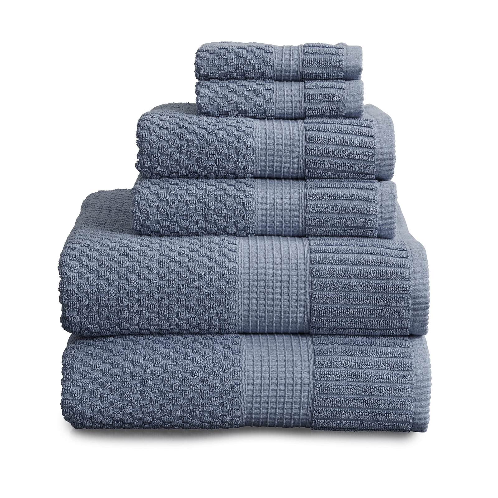 NY Loft 6-Piece Cotton Towel Set - Soft Quick-Dry Bath & Hand Towels