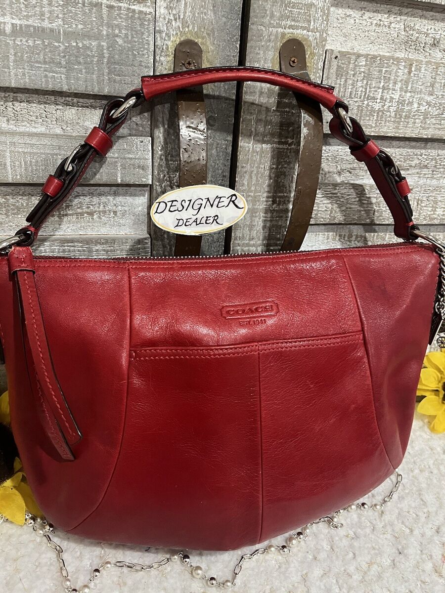 Authentic COACH Red Leather Hobo Shoulder Bag 12683 GUC! | eBay Authentic COACH Red Leather Hobo Shoulder Bag 12683 GUC! | eBay