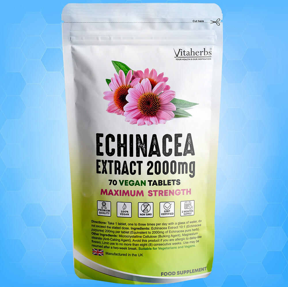 Echinacea Tablets 2000mg Extract Echinacea Purpurea Vitaherbs® eBay