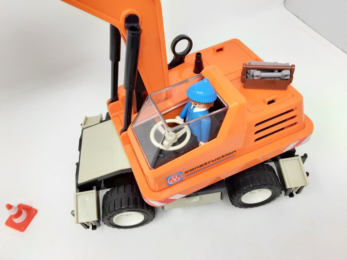 Vintage 1979 Playmobil 3472 Excavator Black Hoe Digger