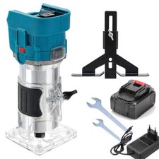 Fresatrice Verticale a Batteria 800W Rifilatore Fresa Legno Trimmer Router
