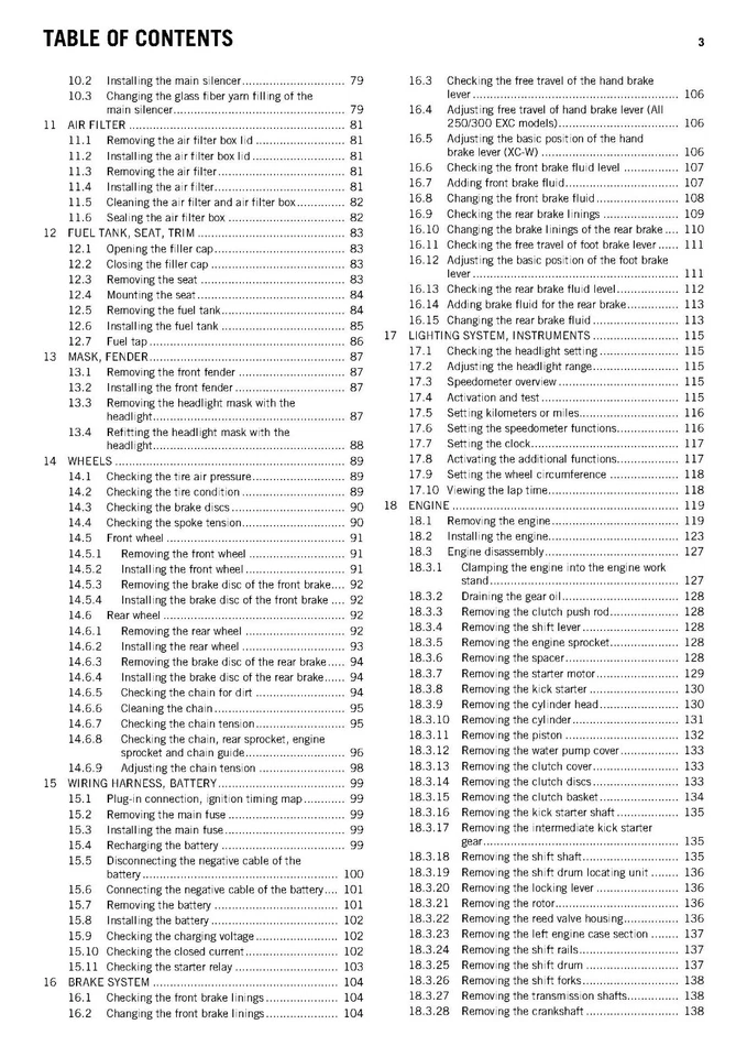 KTM Service Workshop Shop Repair Manual Book 2015 300 EXC - Image 3 of 4