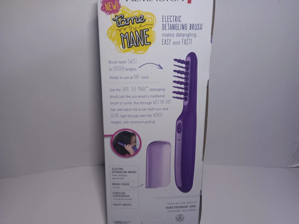 Электрическая щетка для распутывания волос Remington DT7432 Wet or Dry Tame The Mane - фиолетовая - Изображение 4 из 4