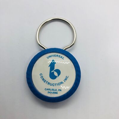Vtg Universal Construction Carlisle PA Advertising Pull Apart Keychain Key Ring
