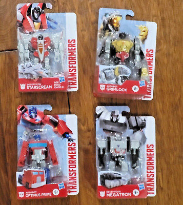 Hasbro Transformers Optimus Prime Grimlock Megatron Starscream 4.5'' Figure NIB