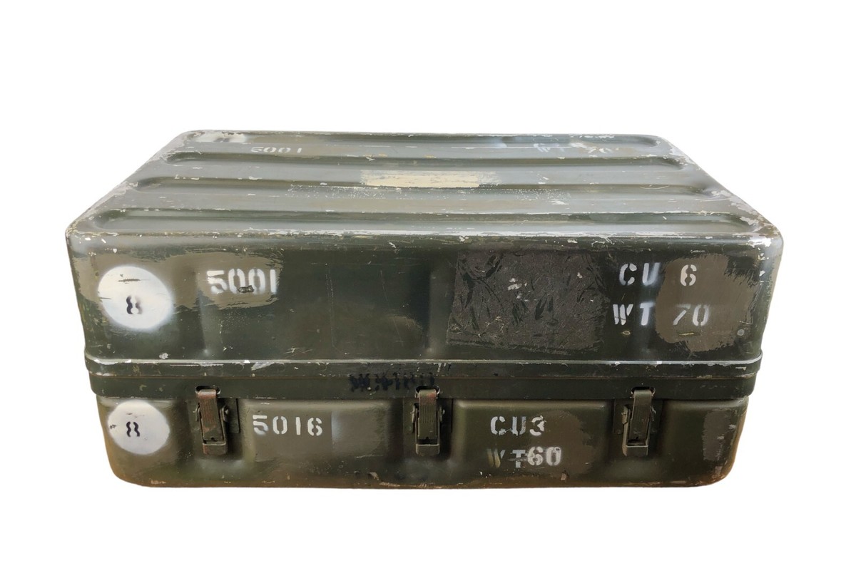 米軍軍放出品　A&S TRIBAL製　ミリタリーボックス　2個セット Vintage A&S Tribal Military Aluminum Medical Supply Chest