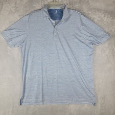 Johnnie O Performance Shirt Mens XL Featherweight Striped Polo Blue White