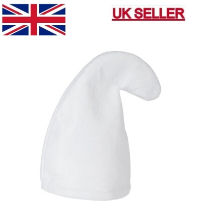 Smurf Dwarf Gnome White Hat Adult Size 