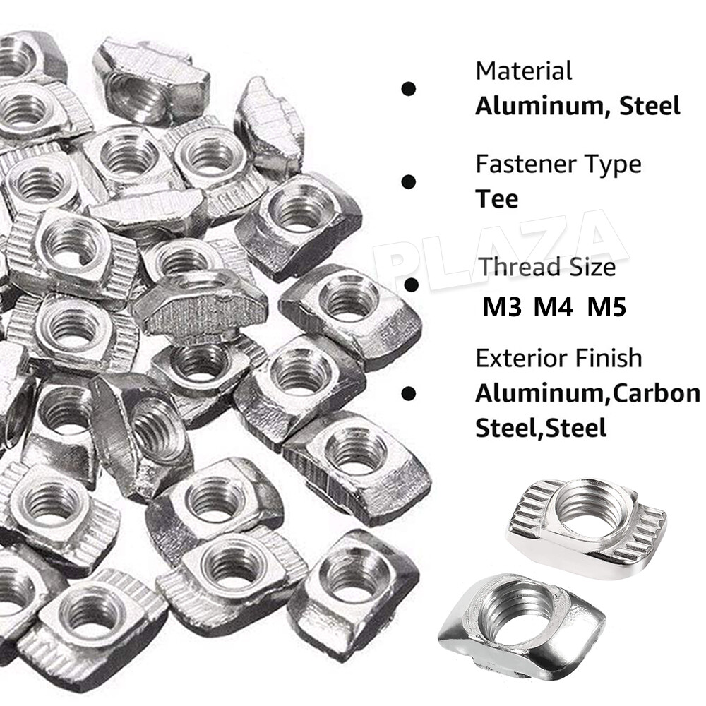 T Nuts Four Pronged Tee Nuts Zinc Plated Blind Nut Captive M3 M4 M5 eBay