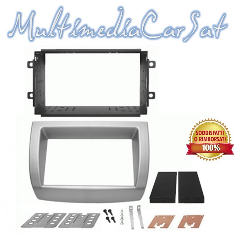 Kit di fissaggio per autoradio Phonocar 2 DIN argento LANCIA Y 03-11 03555