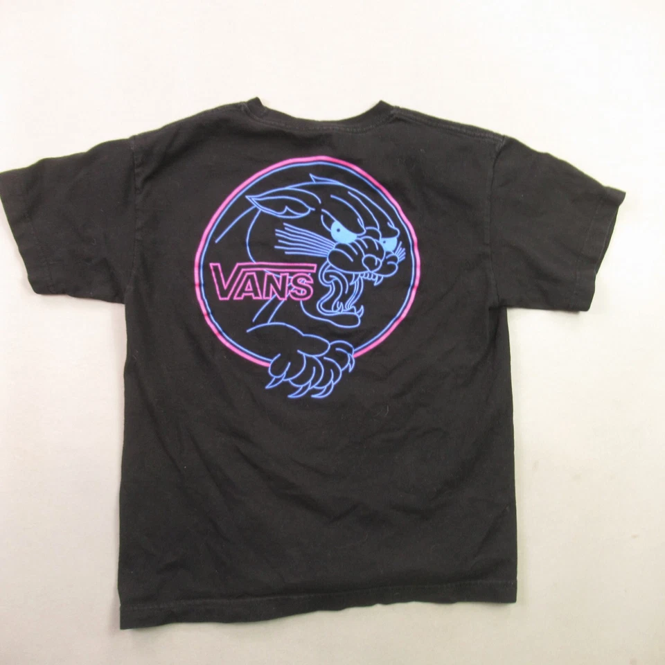 Camisa Vans Niñas Mediana Manga Corta Cuello Redondo Informal Ligera Negra Foto 4 de 4