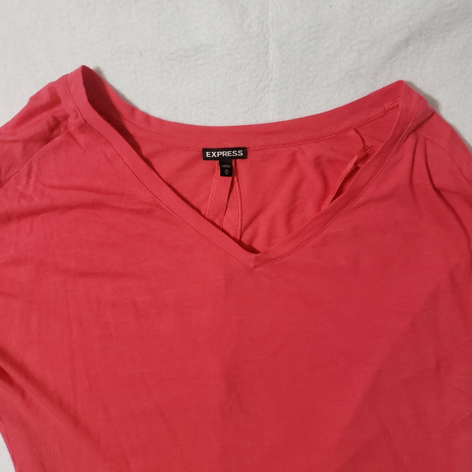 Camicia Express collo a V posteriore con bottoni taglia media M arancione salomone casual