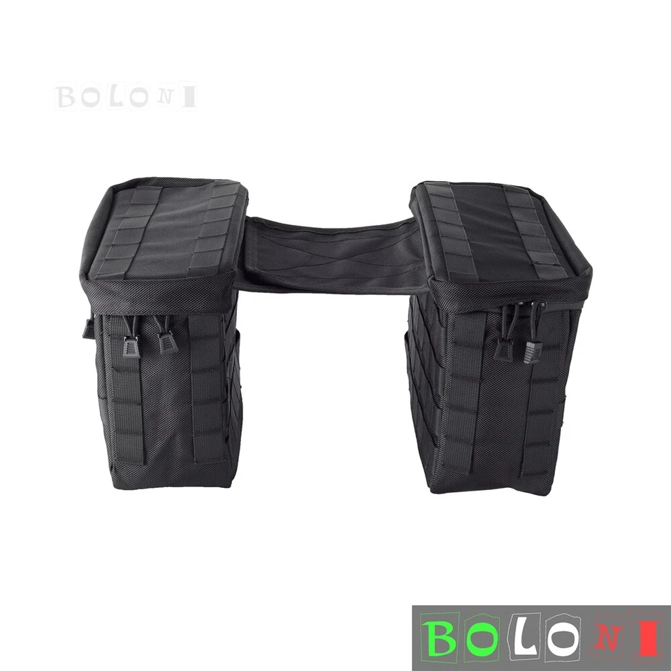 For Harley Softail Dyna Sportster Street Bob Club Style Saddlebags Adjustable - Image 3 of 4