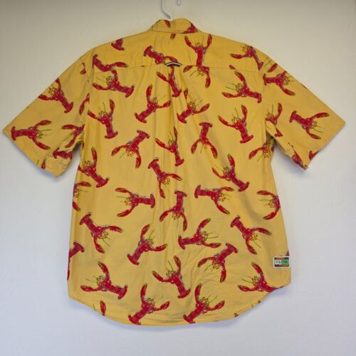 Tommy Hilfiger Andy Warhol Shirt Mens 2XL Yellow Lobstar All Over Print Vintage - Picture 3 of 11