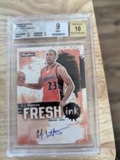 2008-09 Skybox Fresh Ink CJ Watson #FI-CW Auto graded 9 grade 10 autograph