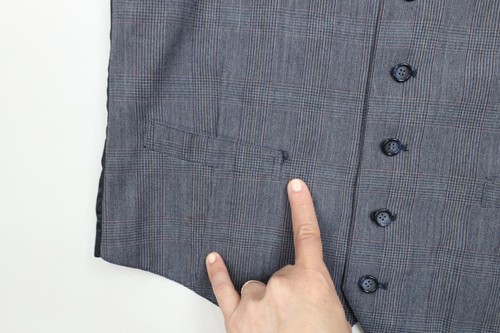 Vintage 70s Streetwear Mens 40R 3 Piece Wool Wedding Suit Plaid USA Pants 34x30 - Picture 13 of 24
