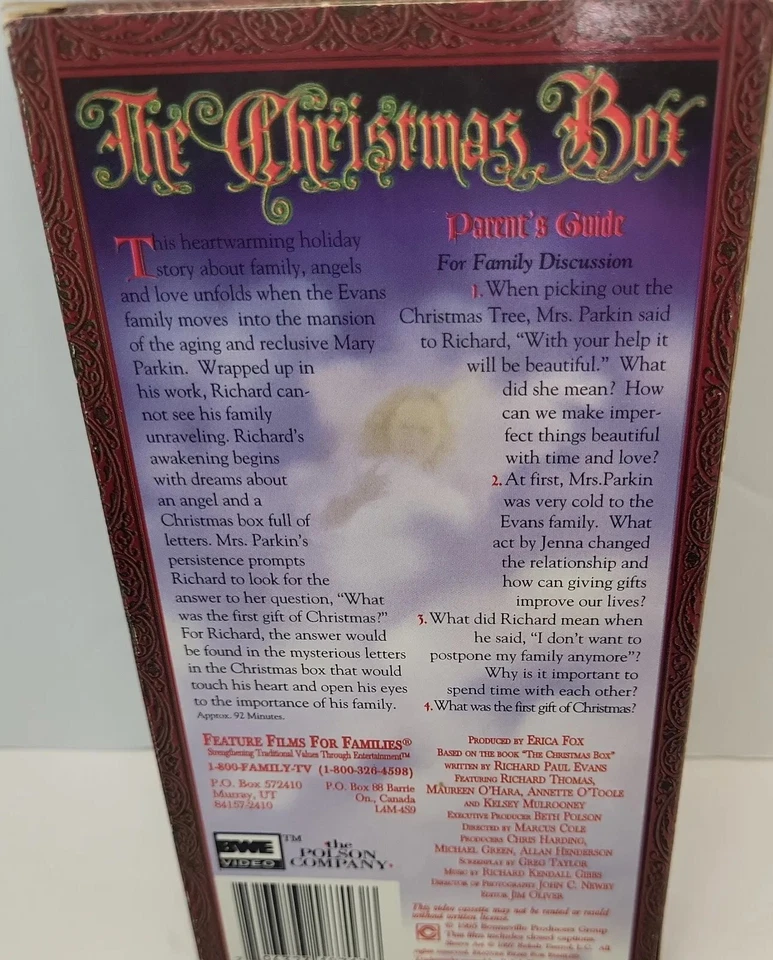 The Christmas Box 1995 Movie VHS Video Tape Richard Paul Evans Polson Rare - Image 4 of 4