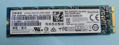 SanDisk X400 M.2 2280 128GB SSD SD8SN8U-128GB Dell P/N 03HD3T (SSD05)