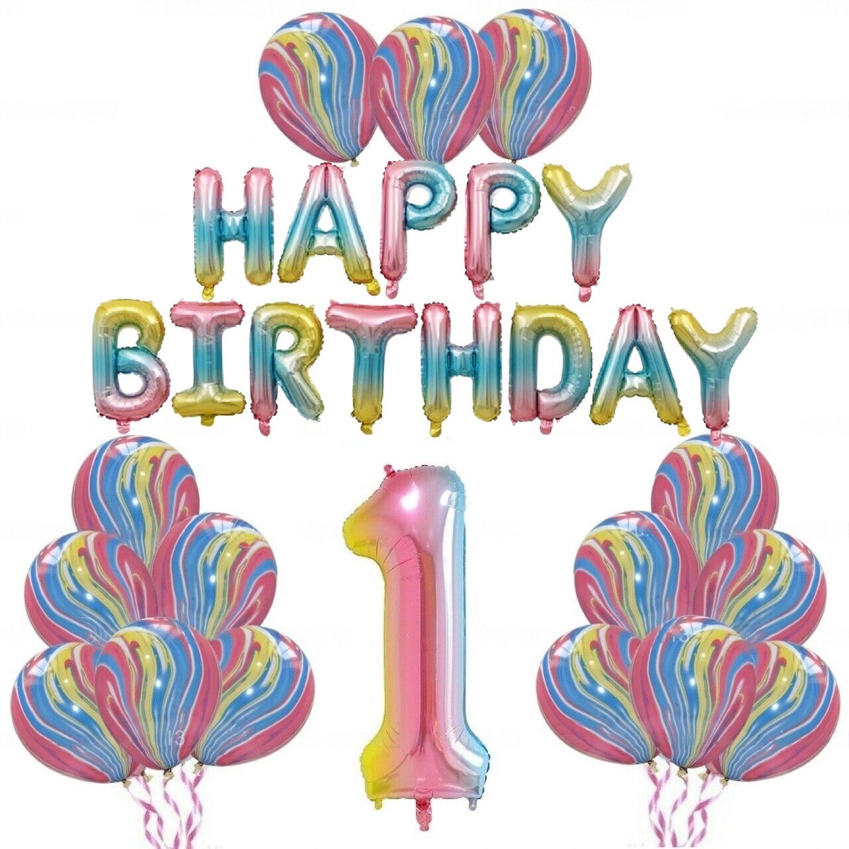 Happy 1st Birthday Balloons