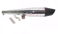FüR Royal Enfield Klassisch Kugel 350 500 Delphin Silencer + Halterung & Adapter
