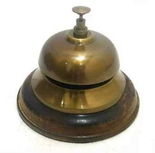 Campanello scrivania hotel ottone vintage antico servizio reception campanell...