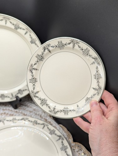 Vintage Taylor Smith & Taylor 1825 Pattern Platinum Floral Swags 4 Piece Sets - Picture 7 of 17