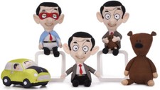 NEW OFFICIAL 10" MR BEAN PLUSH SOFT TOYS MR BEAN PLUSH TEDDY GREEN CAR