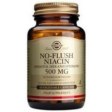 Solgar No-Flush Niacin (Inositol Hexanicotinate) 500mg 50 Capsules X 1