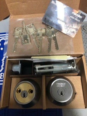 Serrure Medeco 11TC62 Maxum M3 – Pêne Dormant Double Cylindre 2-3/4, 6 Clés, Nickel/acier, Neuf, Haute Sécurité !