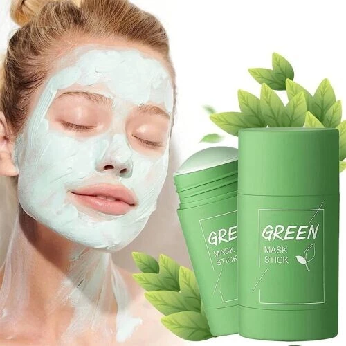 Máscara de arcilla purificadora de té verde barra limpieza facial removedor de acné-elige Foto 2 de 4