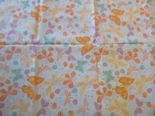 Multiple color Butterflies on BlueCotton Fabric 44 inches wide x 36 inches long
