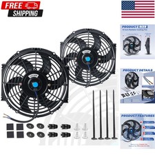 Upgraded Radiator Cooling Fans, Universal High Performance 10" 2Pcs-10 inch 2