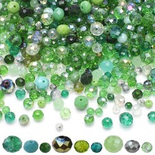 1000pcs Green Faceted Crystal Glass Rondelle Spacer Beads 4/6/8mm for Jewelry