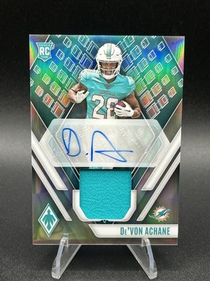 2023 Panini Phoenix De'Von Achane Rookie Patch Auto RPA #RAJ-DA /299 RC Dolphins