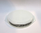 Old 1958 Pyrex 12" Oval Barbed Wire 1.5 qt Divided Casserole w Clear Glass Lid — photo 5