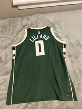 Nike Milwaukee Bucks Damian Lillard #0 NBA XL Green Basketball Jersey