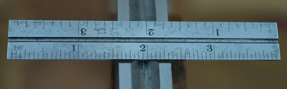 The L.S. Regla de hoja Starrett Co. de 4" para combinación cuadrada No. B4-4R EDP 50076 Foto 3 de 4