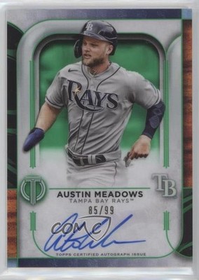 2022 Topps Tribute Green 85/99 Austin Meadows #TA-AM Auto 9b3