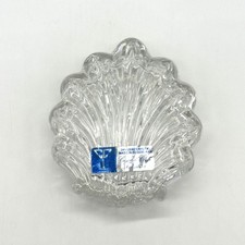 Gorham Chantilly Crystal Shell Trinket Box Heavy 24% Lead Crystal Vintage Design