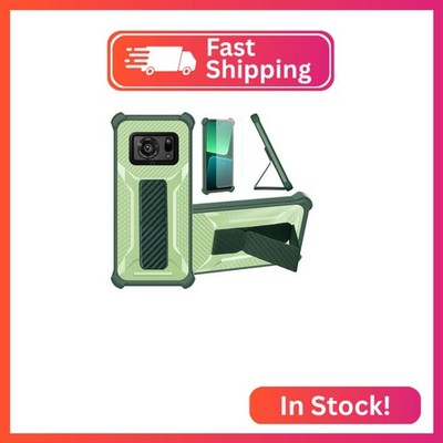 Aroepurt Case for Sharp Aquos R6 Phone Case Stand Cover [with Tempered Glass Scr