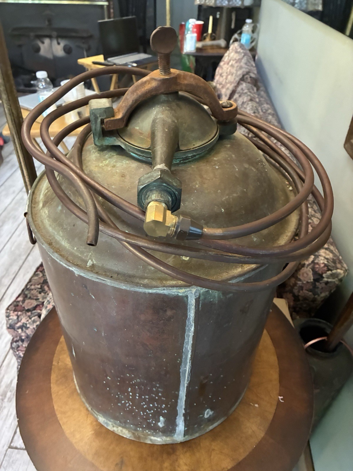 antique copper moonshine still