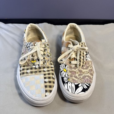 Vans Era Meadow Patchwork Low Top Sneakers Multi Color Men 7 Women 8.5 Boho