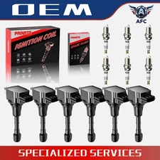 UF550 6X Ignition Coil +6X Iridium Spark Plug Pack for Nissan Maxima Murano 3.5