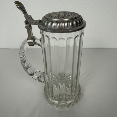 Rastal 1990 Miller Genuine Draft Glass Stein Lidded Beer Mug .5L   Made in Italy