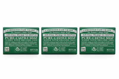 (3 Pack) Dr Bronners Magic Soap All One Obal05 5 Oz Almond Dr. Bronner's Bar Soa