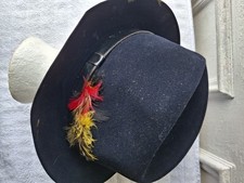 Worth  Worth Ltd NY Black Men's Hat Vintage Cavanagh 7 3/8 Feather Wool